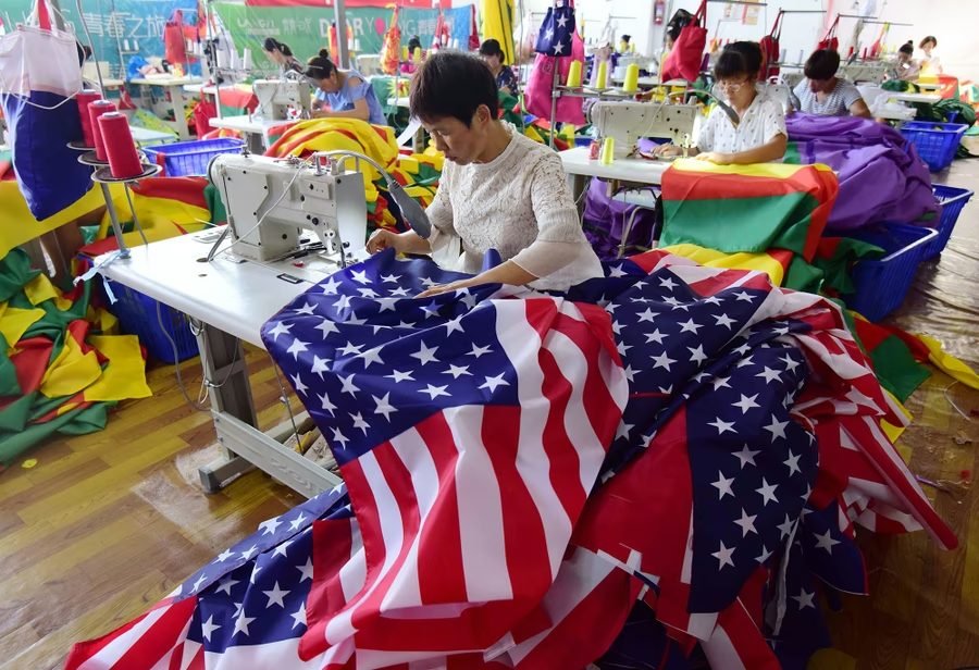 Factory production of goods for export to the USA