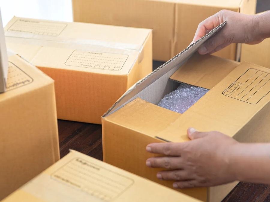 Goods packed for shipping