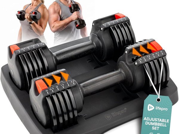 Adjustable Dumbbell Set, Pair