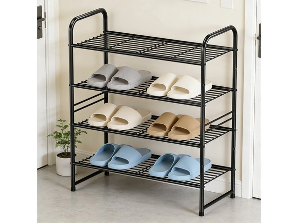 Shoe Rack, Stackable, 4 Tier